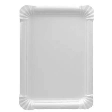 Pap Star Teller aus Pappe pure eckig 16,5 cm x 23 cm weiss 250 Stück