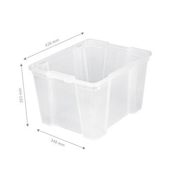 Iris opbergbox Handy 30 liter transparant