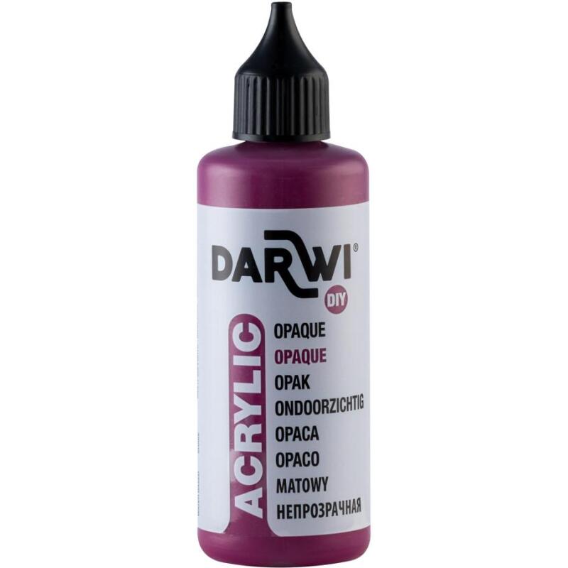 Darwi Flacon de 80 ml de Peinture Acrylique Universelle Opaque - Lie de vin