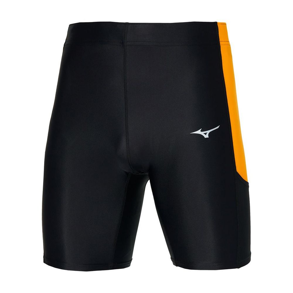 Mizuno CORE - Cuissard Homme black/racing yellow