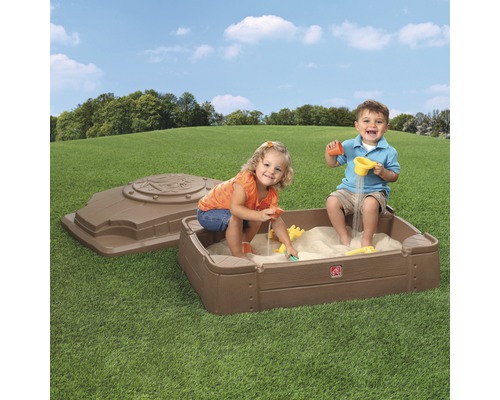 Step2 Play & Store zandbak, kunststof, 107 x 71 x 28 cm, bruin