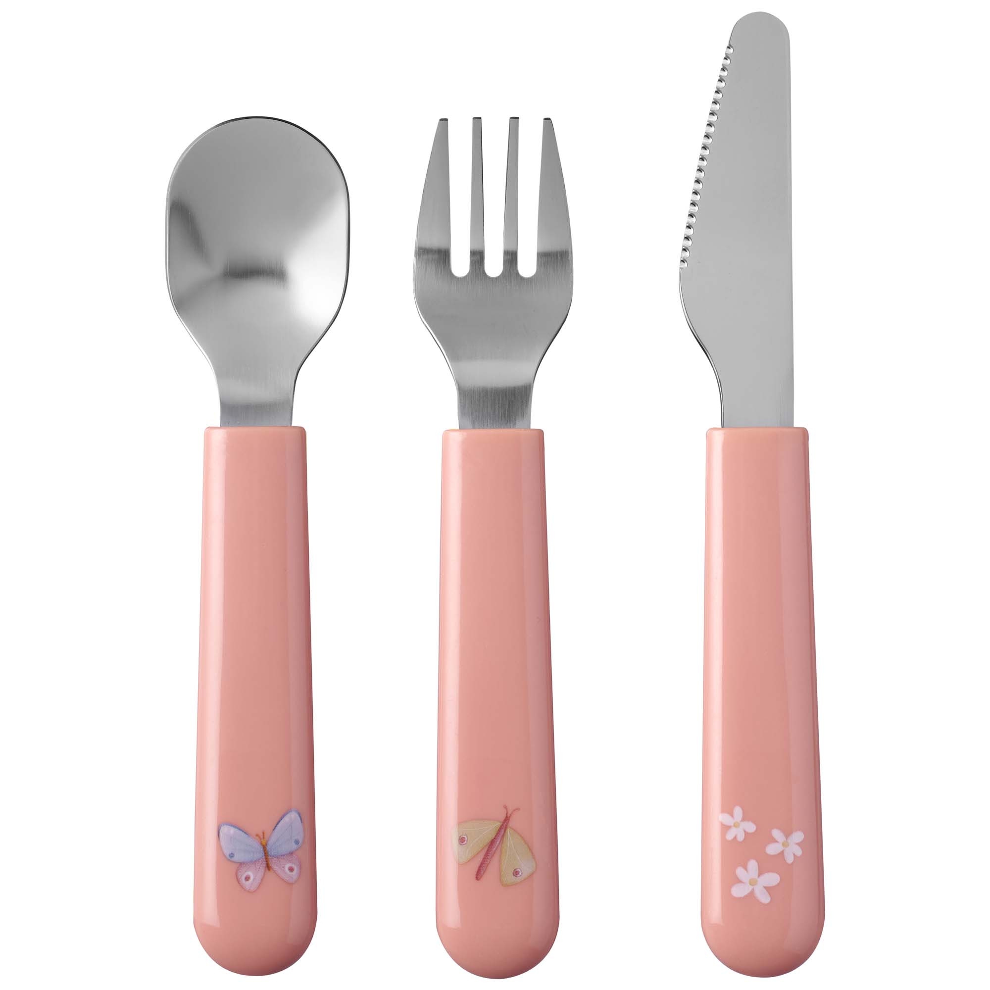 Mepal kinderbestek 3-delig x Little Dutch roze