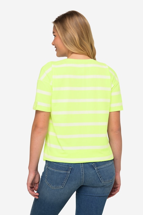 T-Shirt, oversized, Ringel, Rundhals, OEKO-TEX