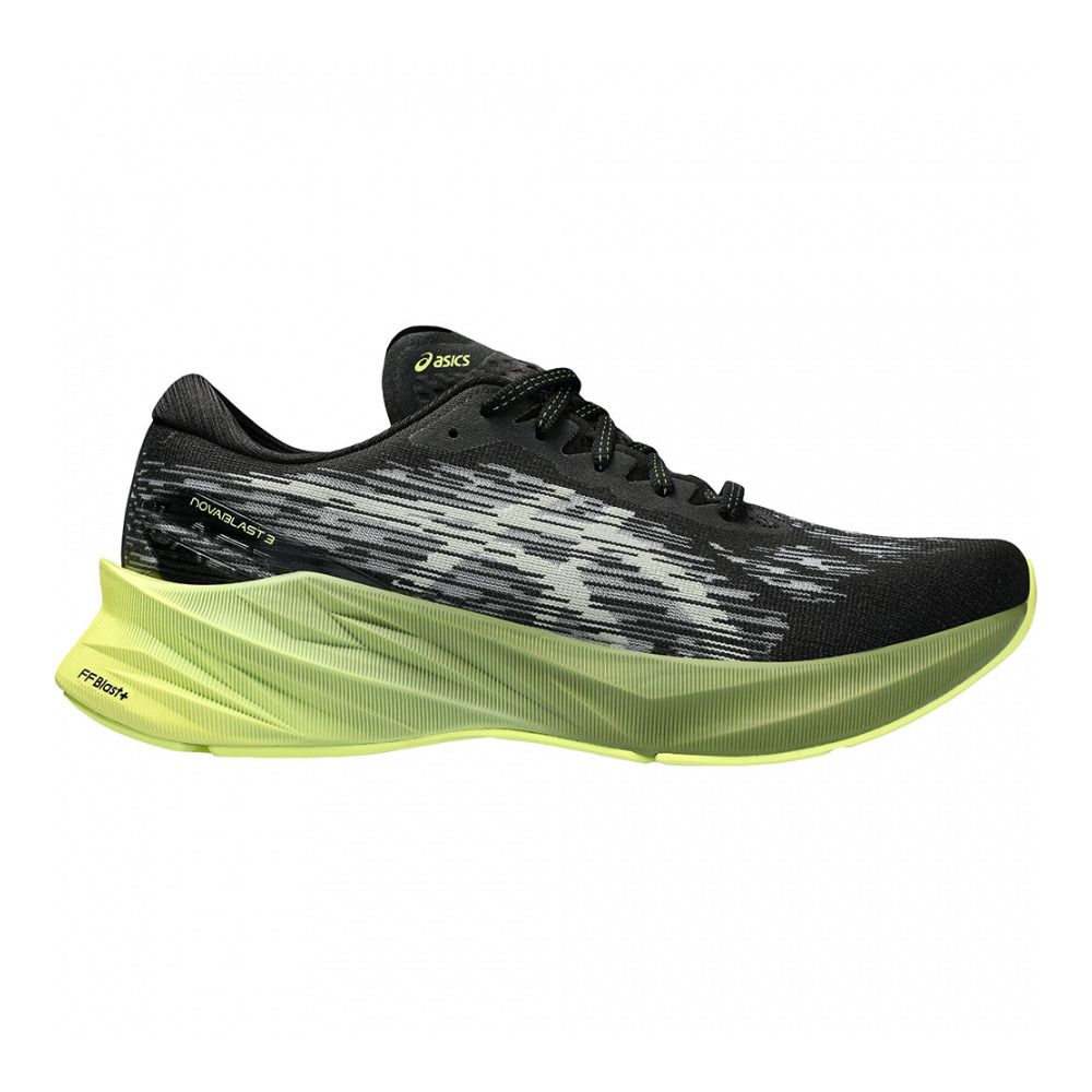 Asics NOVABLAST 3 - Chaussures running Homme black/dried leaf green