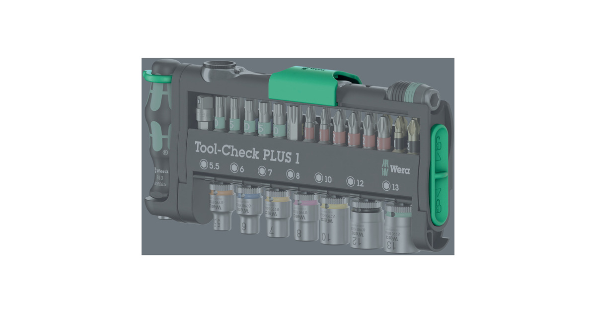 WeraTool-Check Combi 1, 40‑delig bitset  (Zwart/groen)