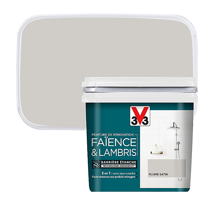 Peinture de rénovation faïence et lambris V33 plume satin 750ml