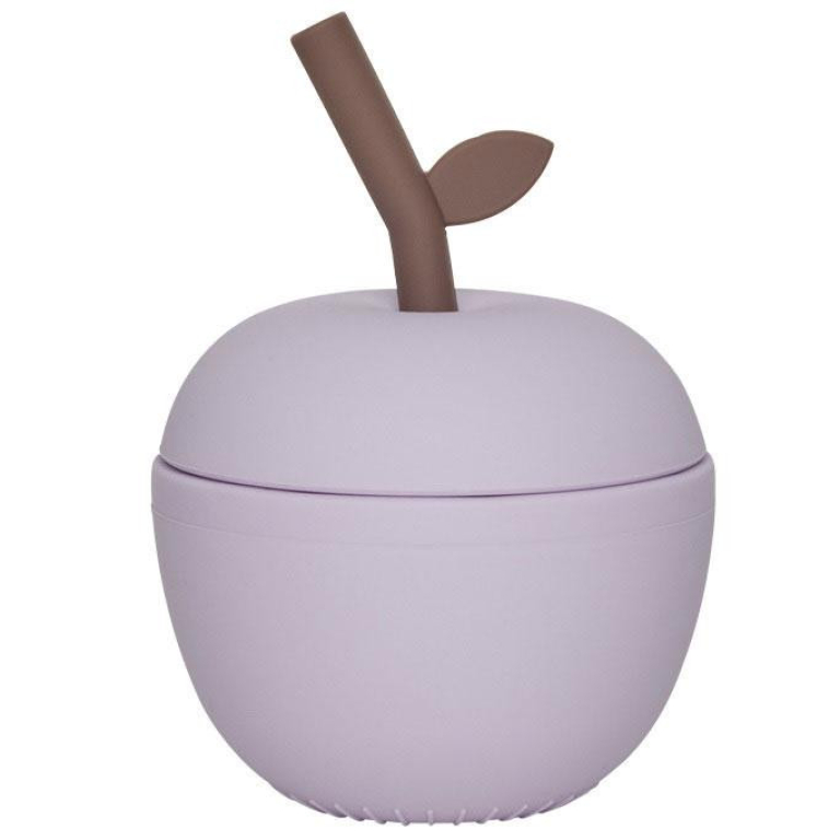 OYOY Apple drinkfles siliconen Lavender