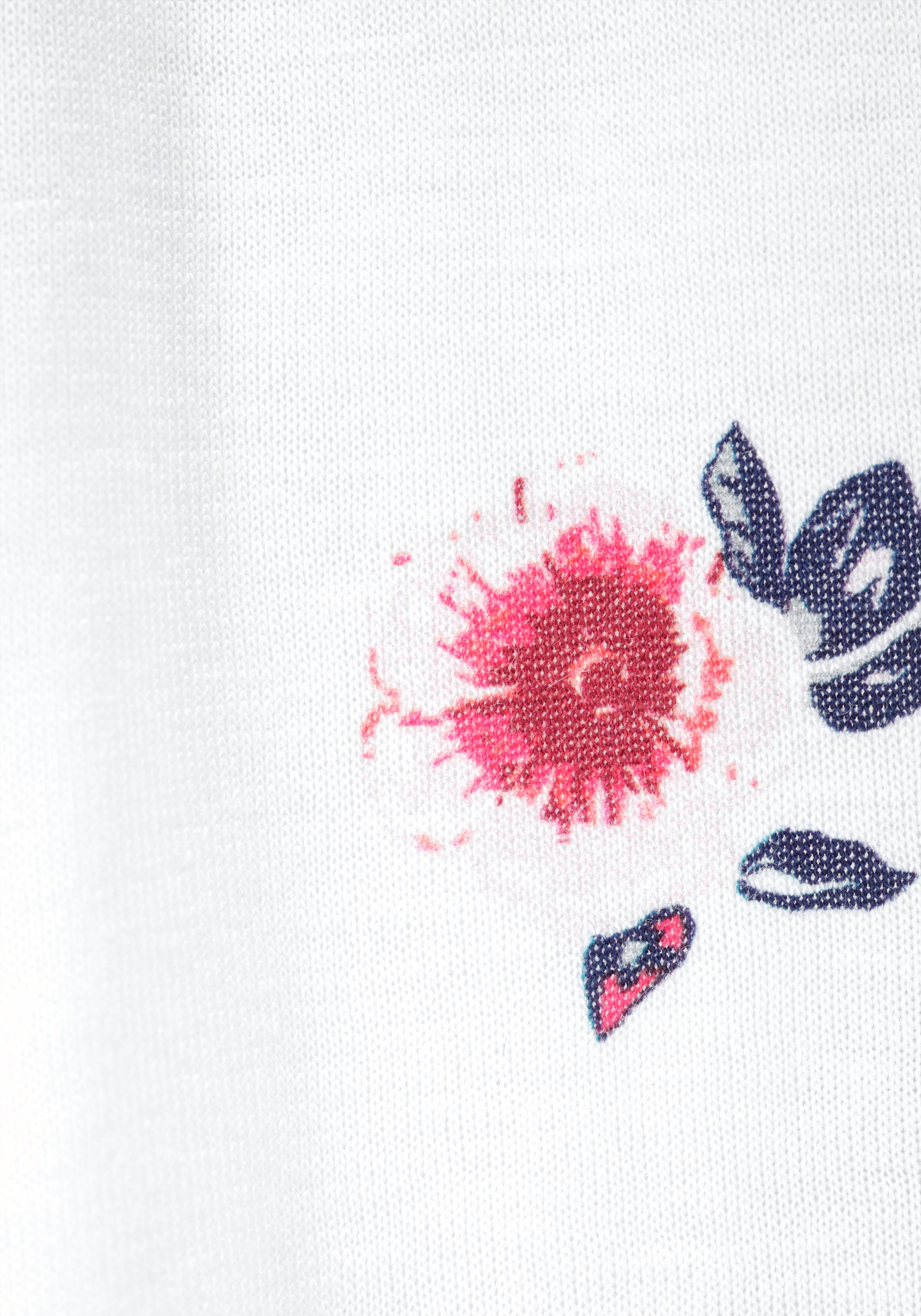 KIDSWORLD Carmenshirt »Viskose-Shirt«, weite Passform,  mit Blumenmuster und Aufdruck,  Carmenausschnitt