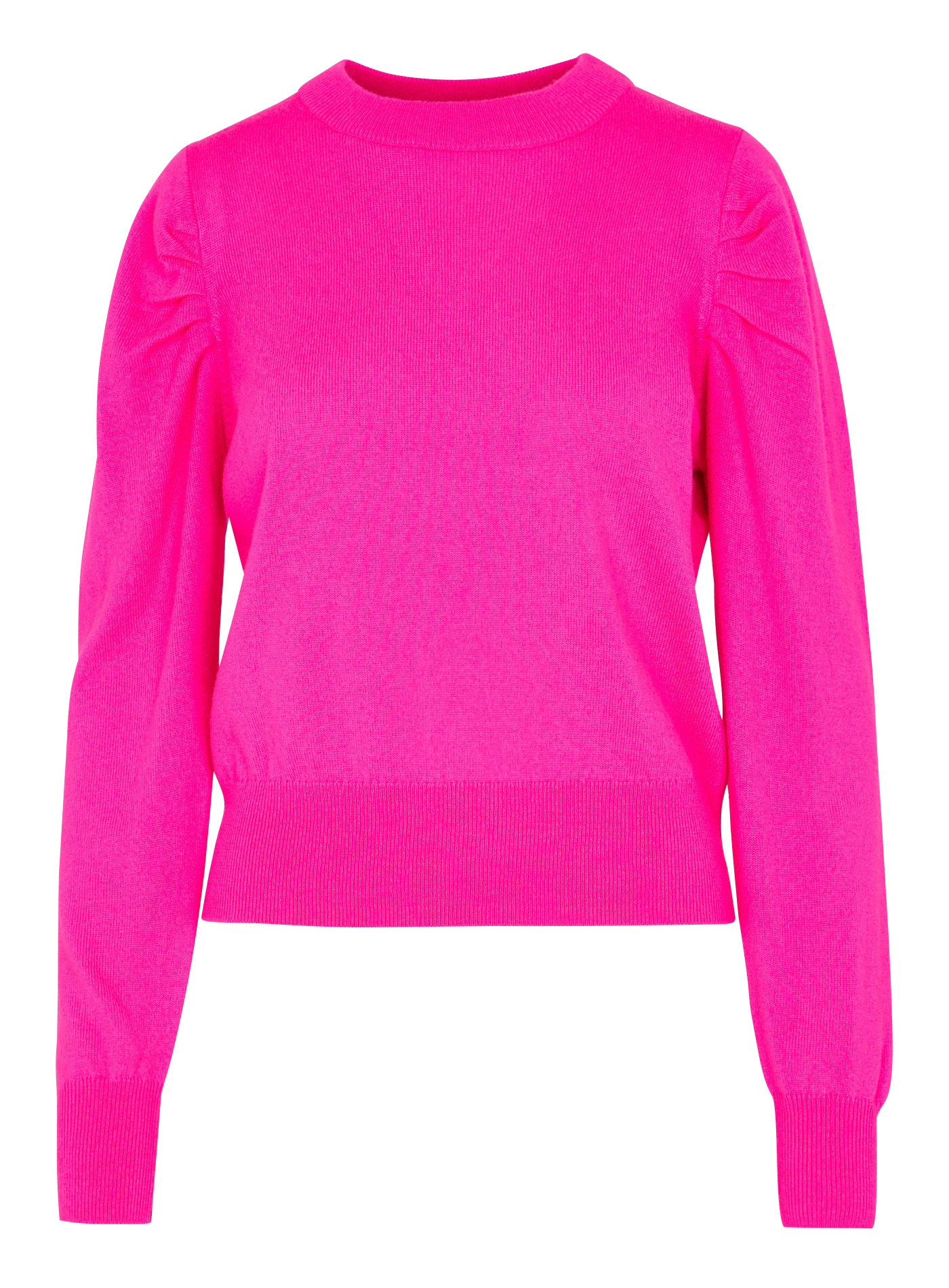 AIKA - Pull col rond en laine en en cachemire mélangés | Rose