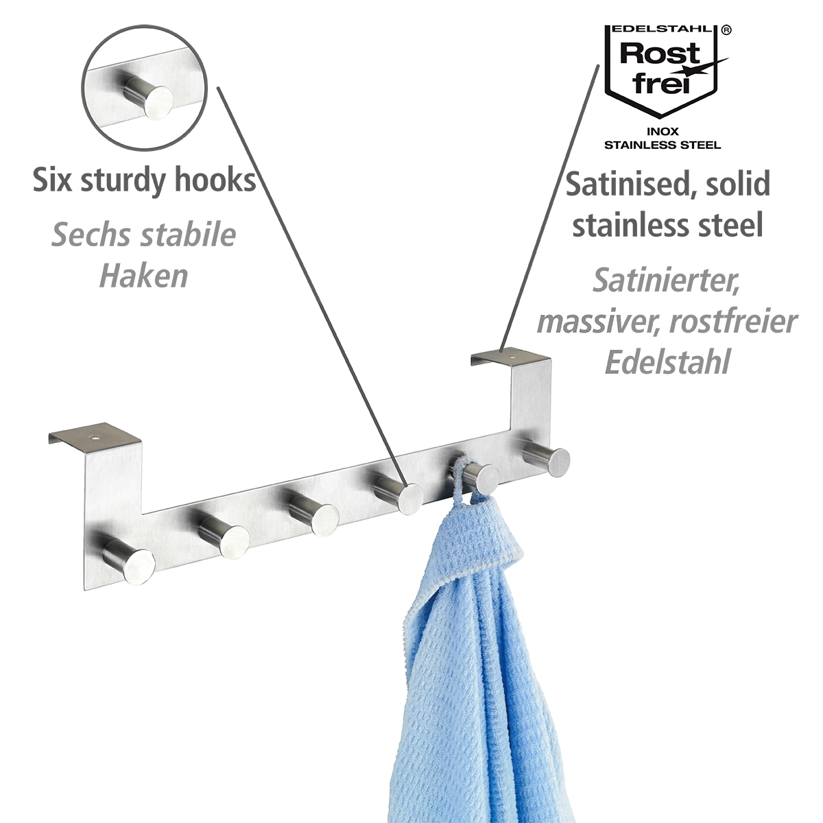 Wenko Celano deurkapstok RVS 4cm