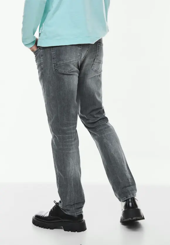 Graue Regular Fit Jeans - mid grey wash
