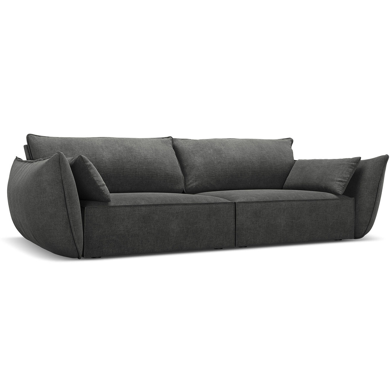 Mazzini Sofas Canapé Vanda 3 Places gris - 208x100x85 cm