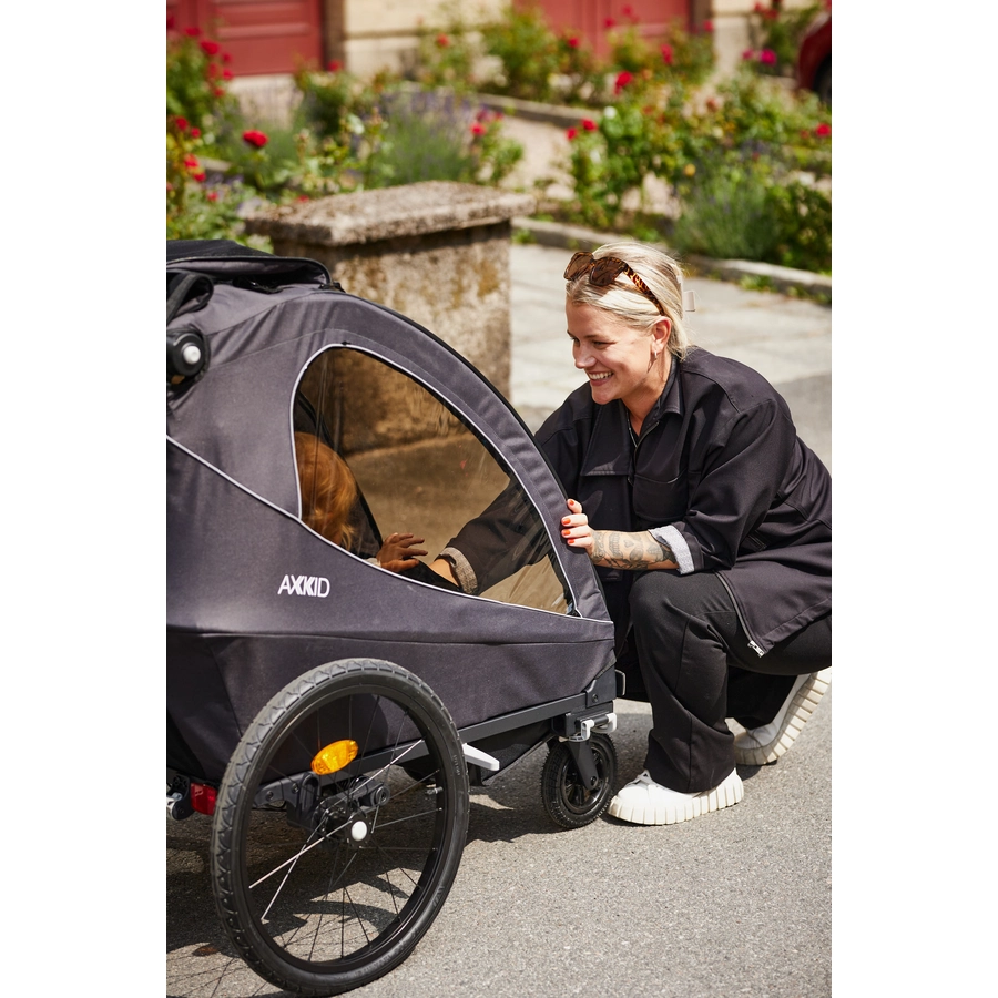 AXKID Kinderfahrradanhänger Grand Tour black