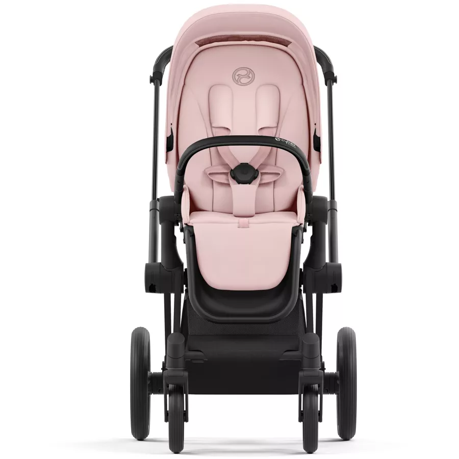 cybex PLATINUM Kombikinderwagen New Priam Priam Matt Black Peach Pink