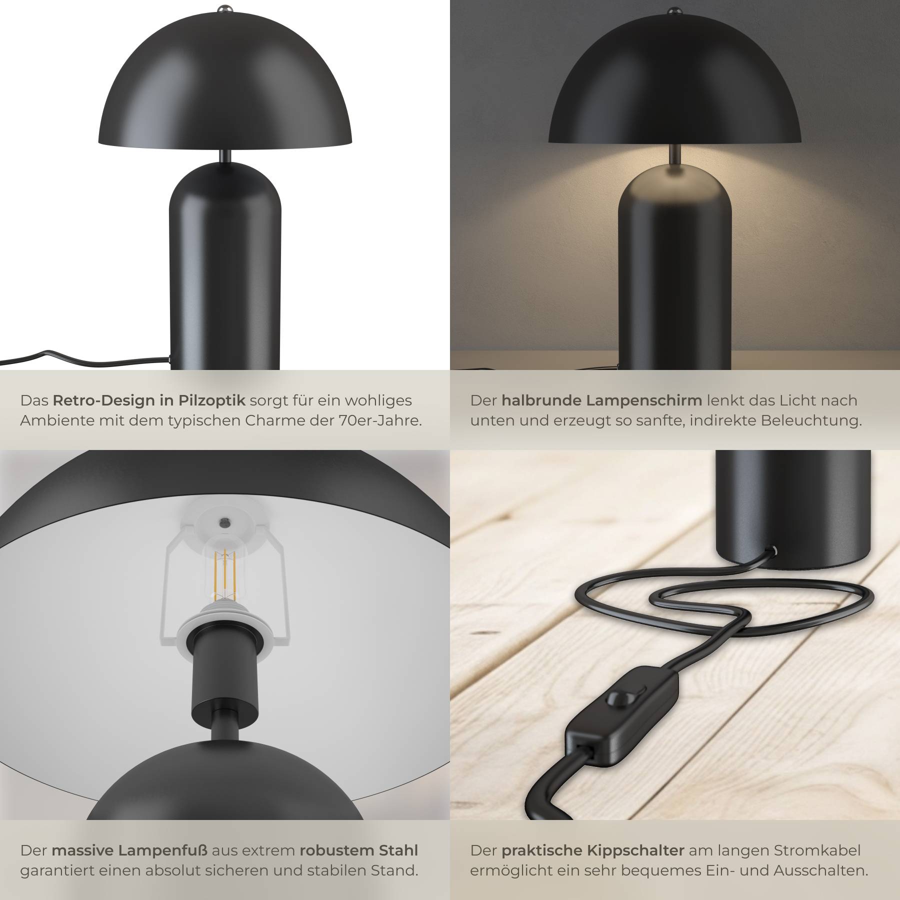 Retro-Tischlampe Altea