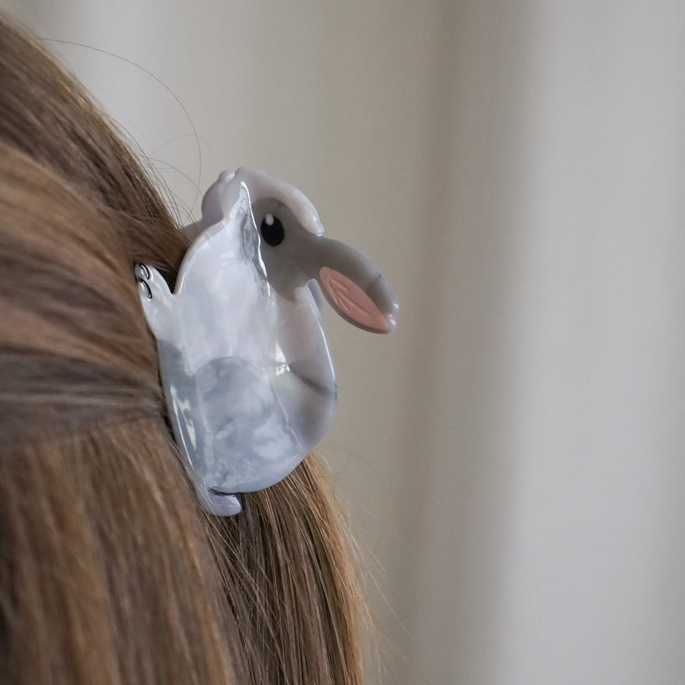 Køb Bow's by Stær Kanin Hårklemme - Grå/Hvid