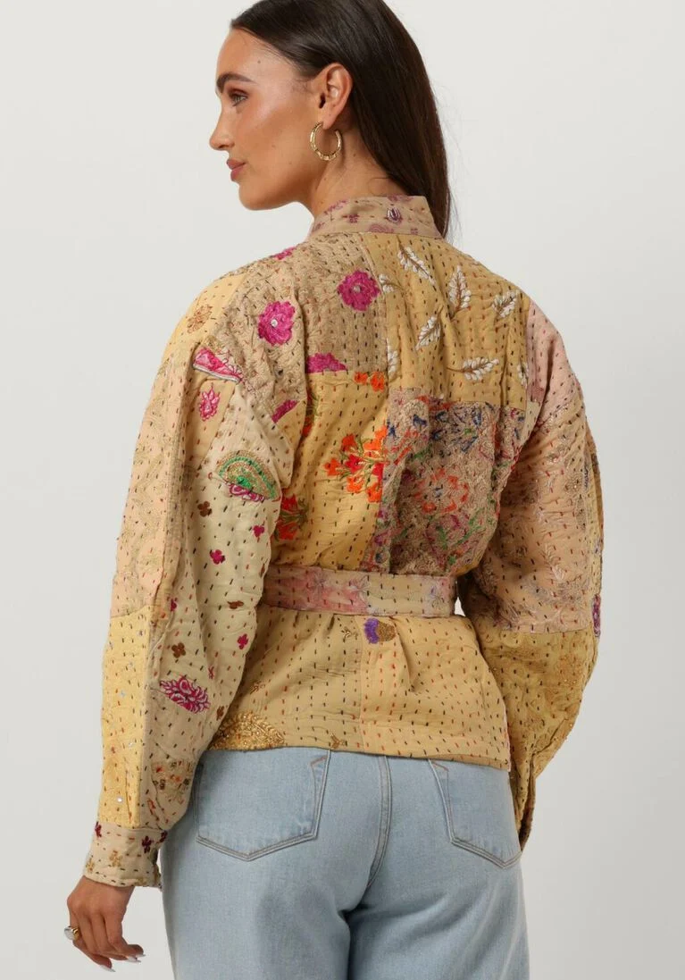SISSEL EDELBO oranje sissel edelbo kimono aurora embroidery patchwork jacket