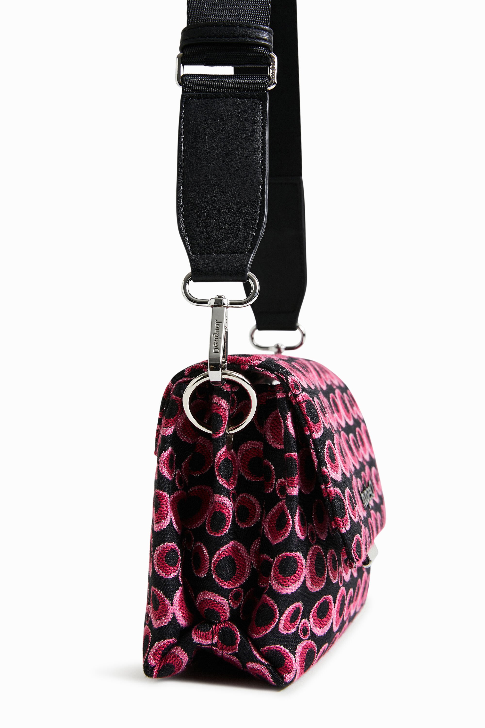 Sac à bandoulière en jacquard avec cercles