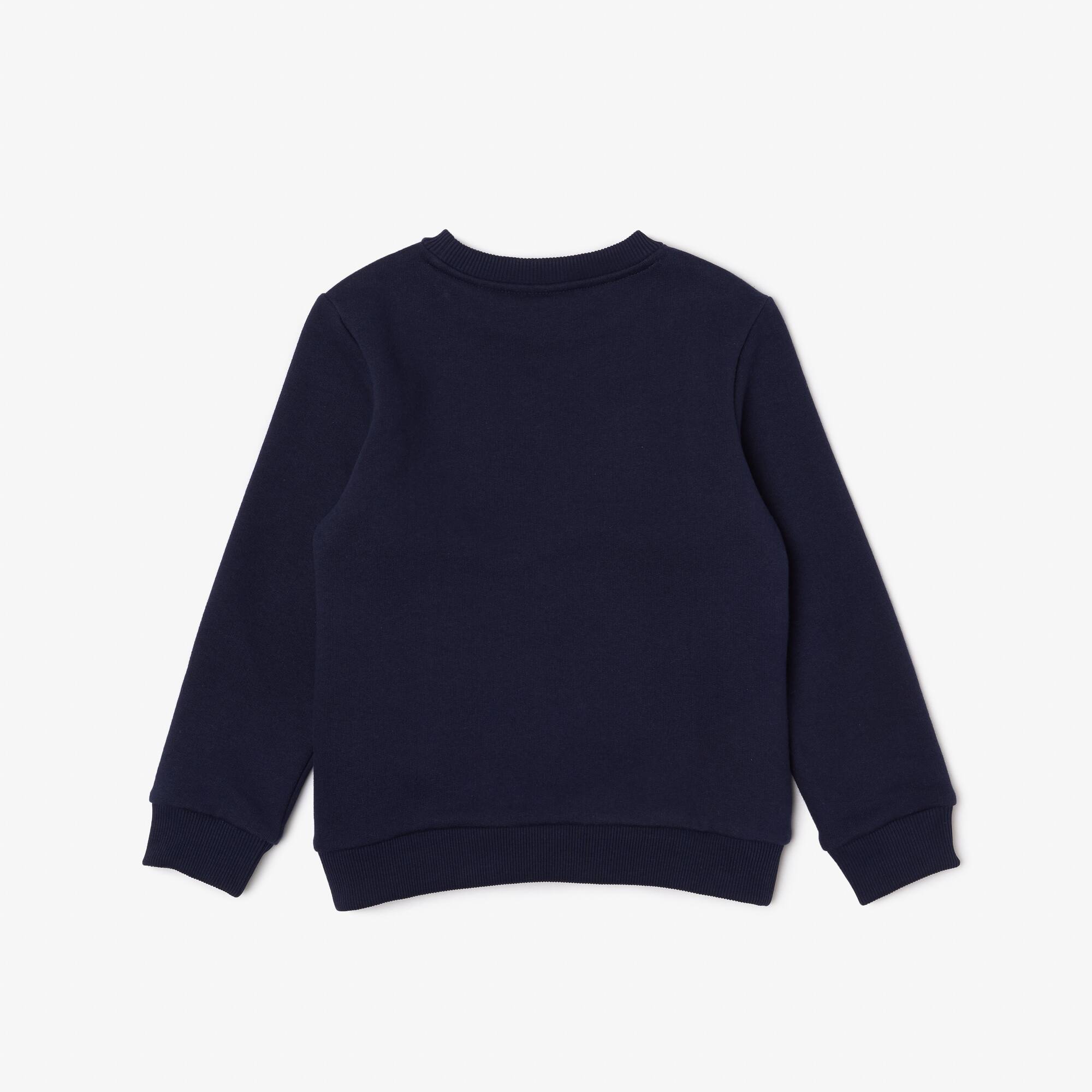 Sweatshirt enfant Lacoste en molleton de coton biologique Pullovers & Sweatshirts - Bleu - Lacoste - Enfant