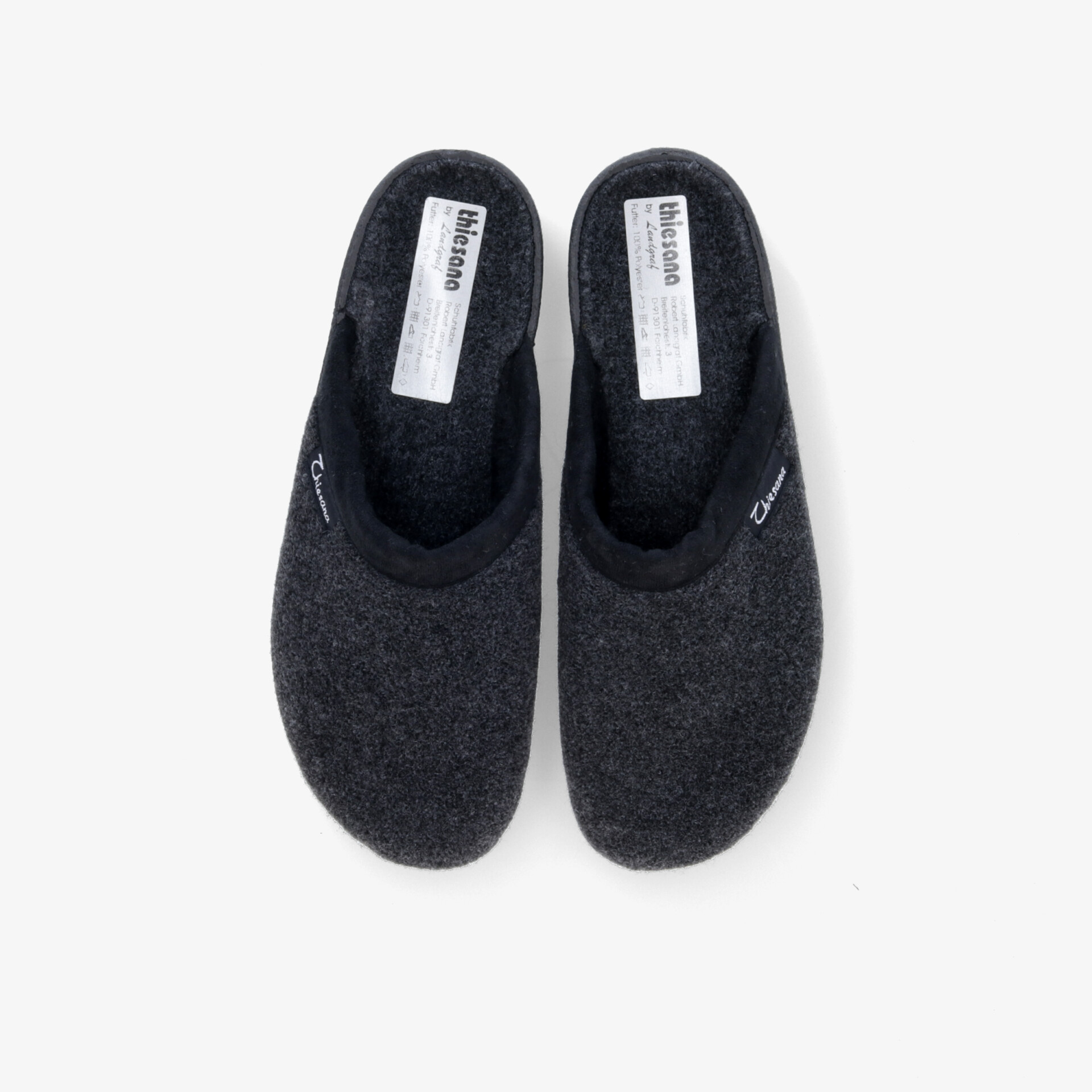 thiesana Herren Hausschuhe grau