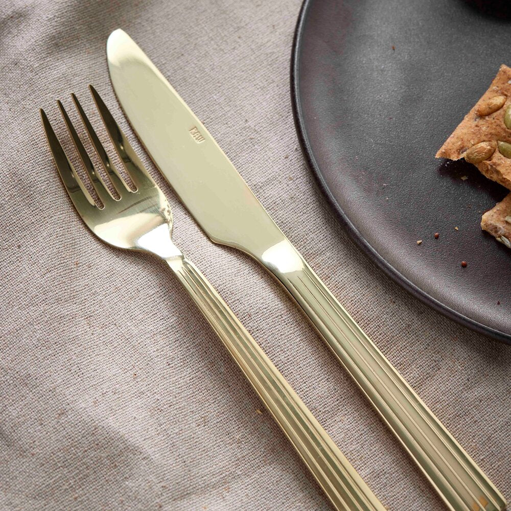 RAW  Bestiksæt, champagne guld - 16 dele