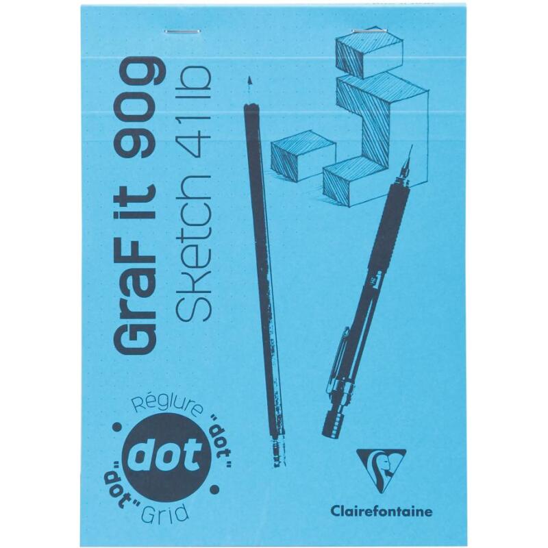 GraF'it dot bloc agrafé 80F A5 90g - Aléatoire