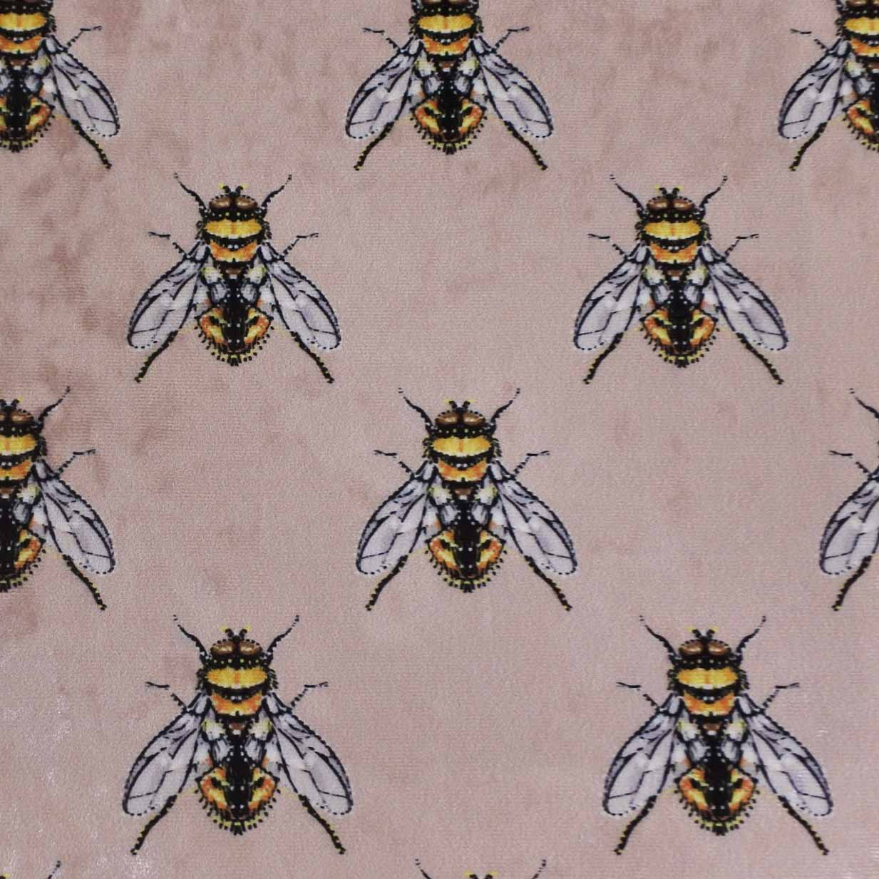 Kussen velvet hommel bijtjes 45 X 45 roze