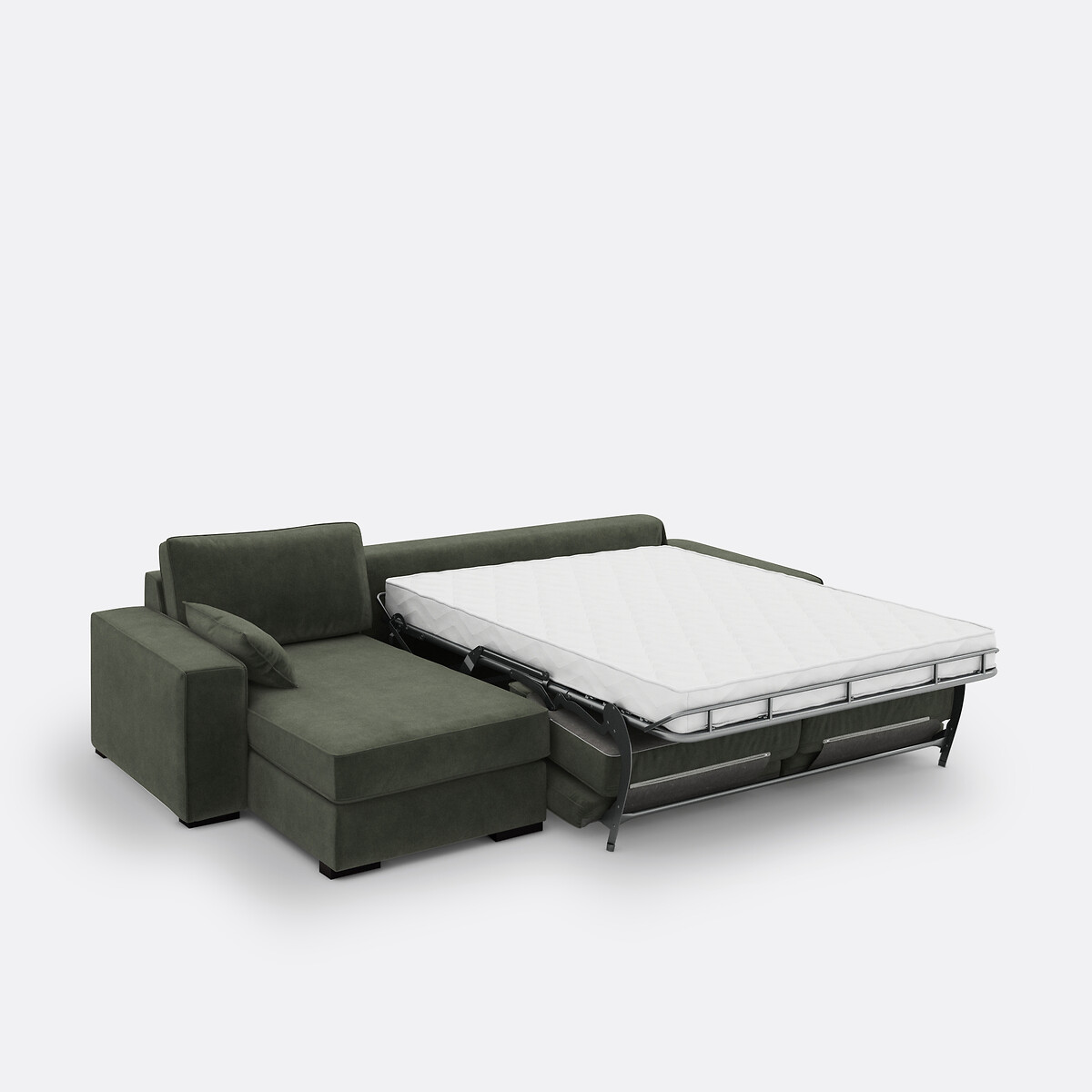 LA REDOUTE INTERIEURS<br>Sofá-cama de canto em veludo, espuma Cécilia