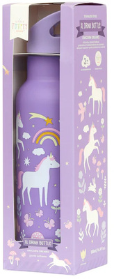 A Little Lovely Company Stainless steel XL Vannflaske, Unicorn Dreams