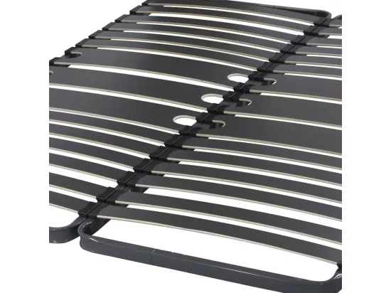 Sommier à lattes + pieds 2x80x200 C416 - 32 lattes bois - Fabrication française