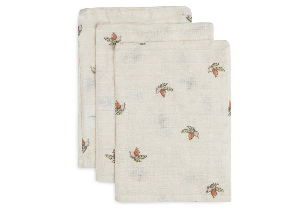 hydrofiel washandje 15x20 cm - set van 3 Rosehip