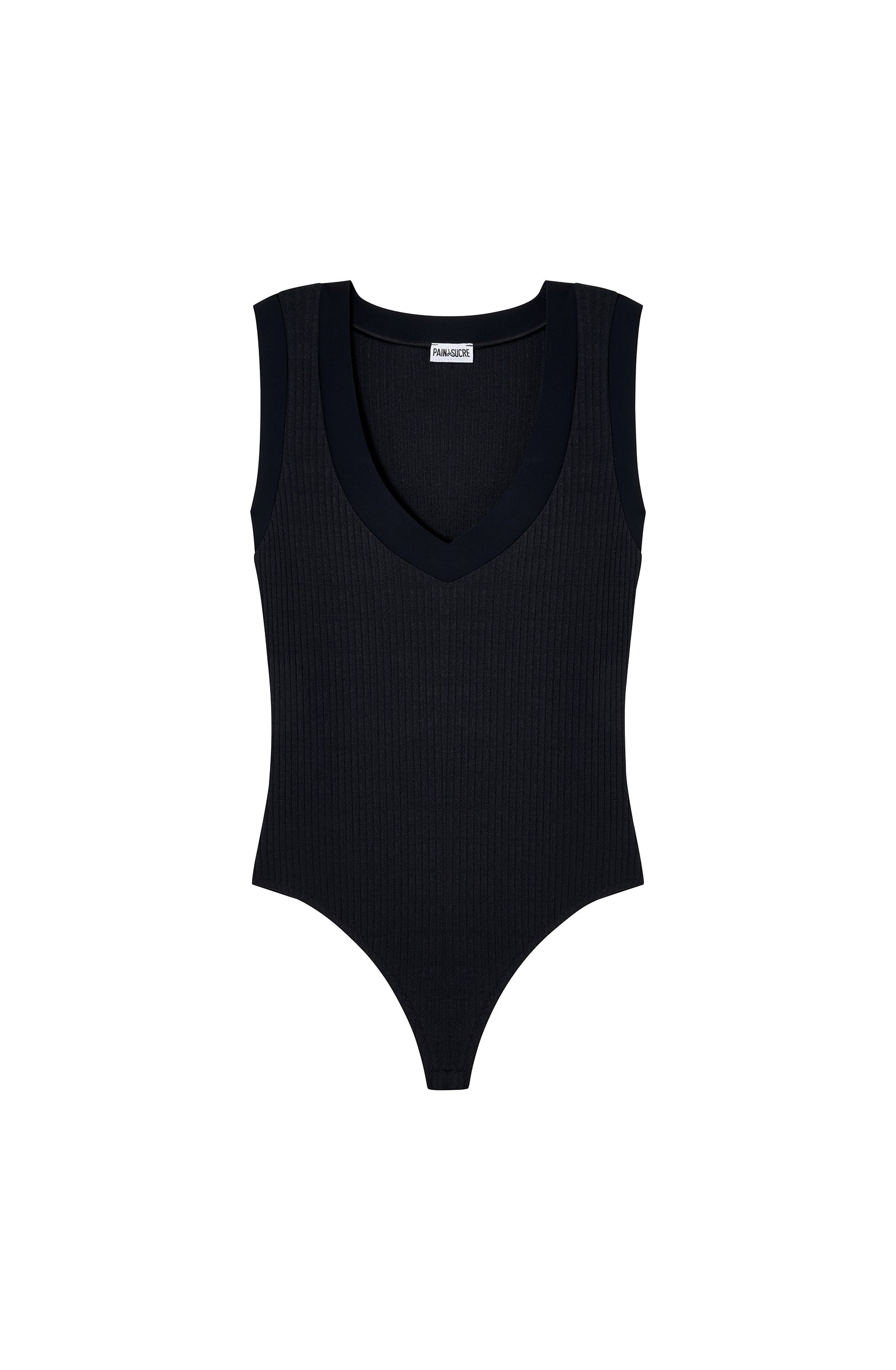 bambi Body string côtelé noir Noir