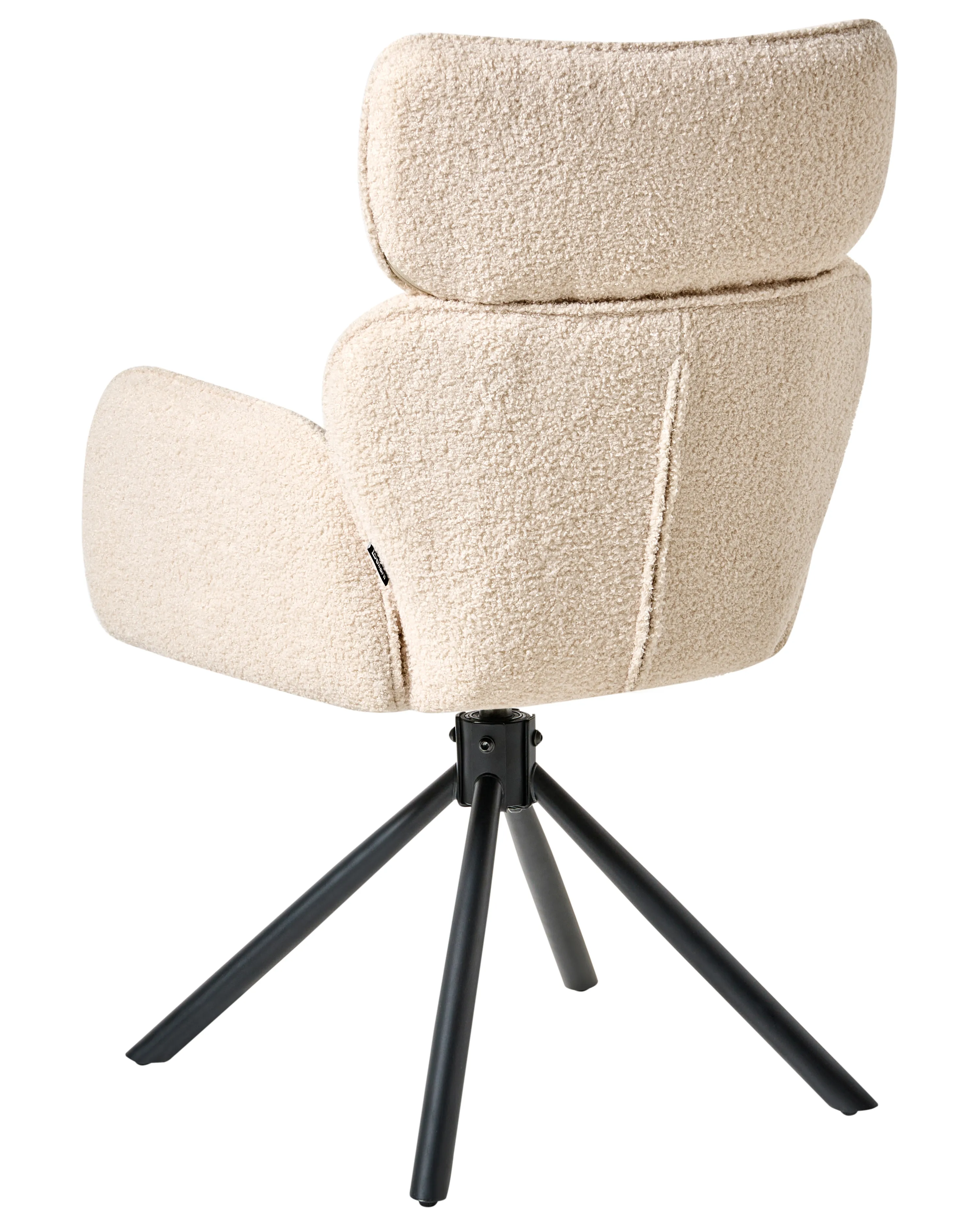 Eetkamerstoel draaibaar ALENE Bouclé Lichtbeige