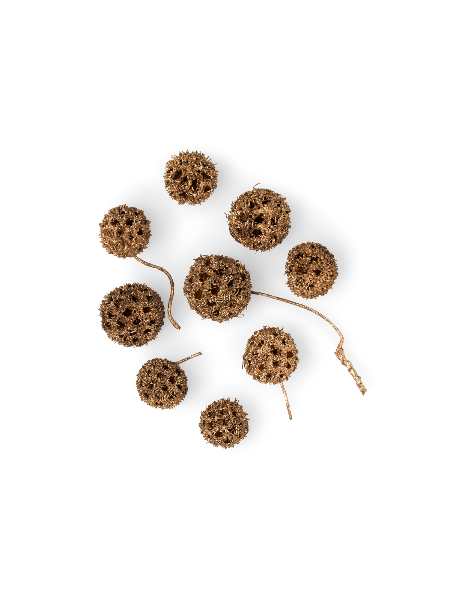 Naturdekoration | 9 stk. | Gold