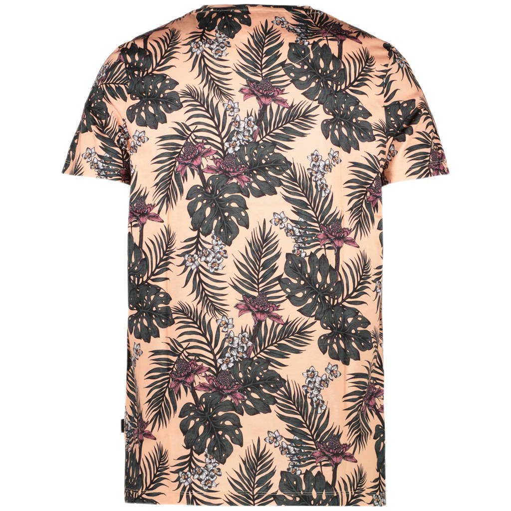 Cars T-shirt GASNES met all over print perzik/grijs