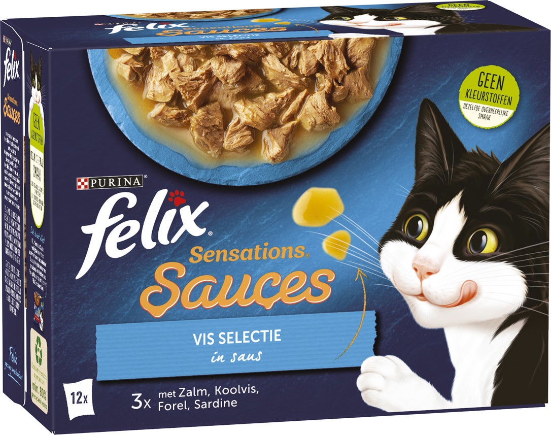 Felix kattenvoer in saus Sensations Sauces vis adult 85 g 12 stuks
