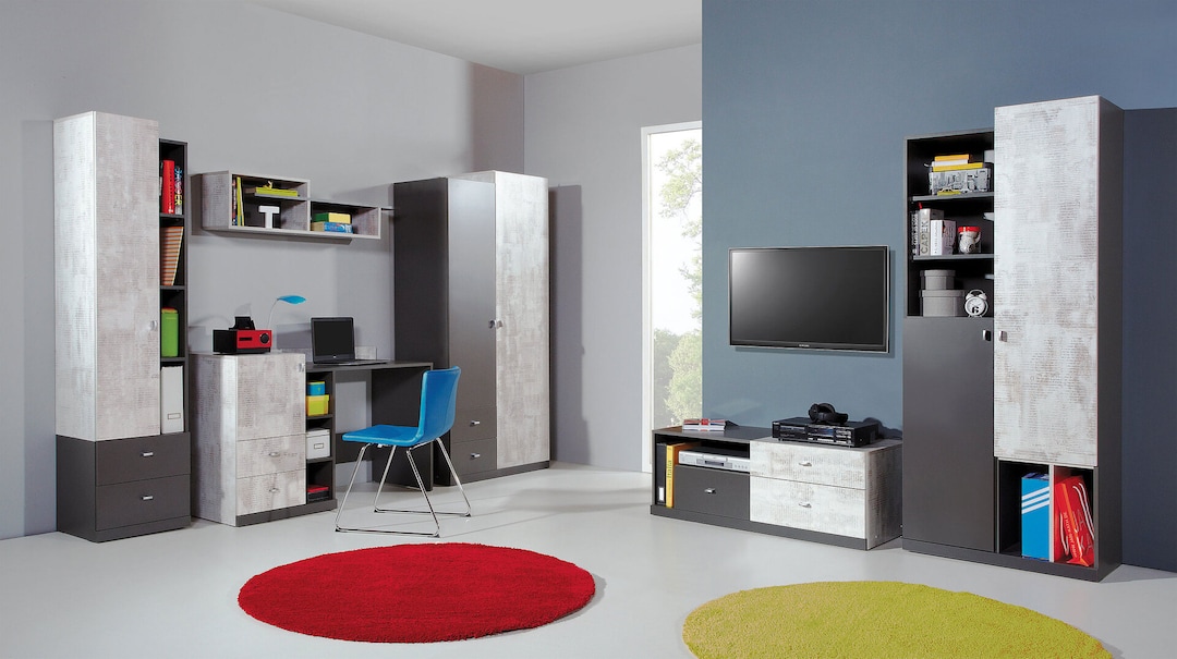 Regal Tablo Graphit/ Engima 45 x 195 x 40 cm