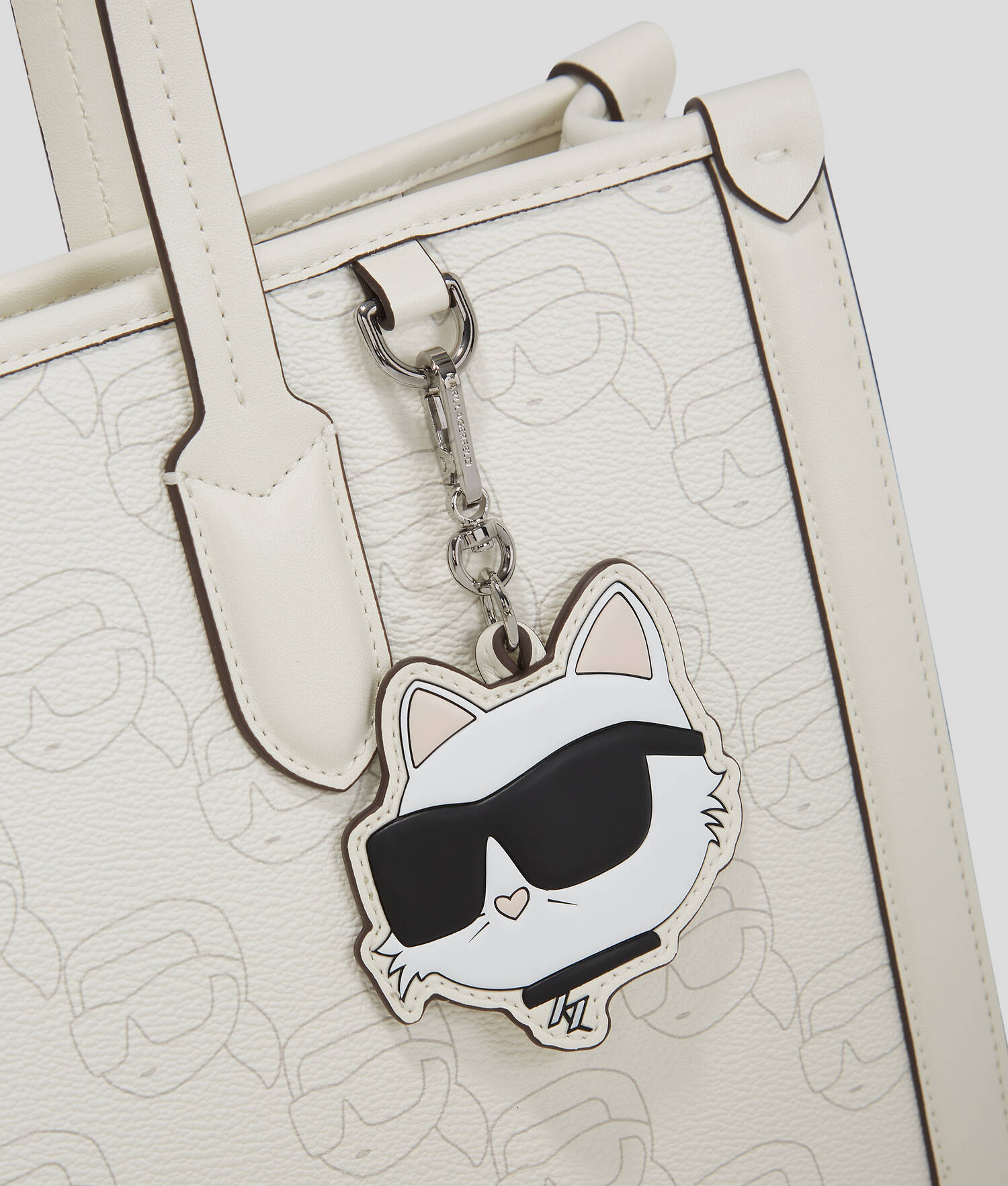 SAC CABAS IKON TAILLE MOYENNE - Blanc cassé NFT imprimé sur toute la surface