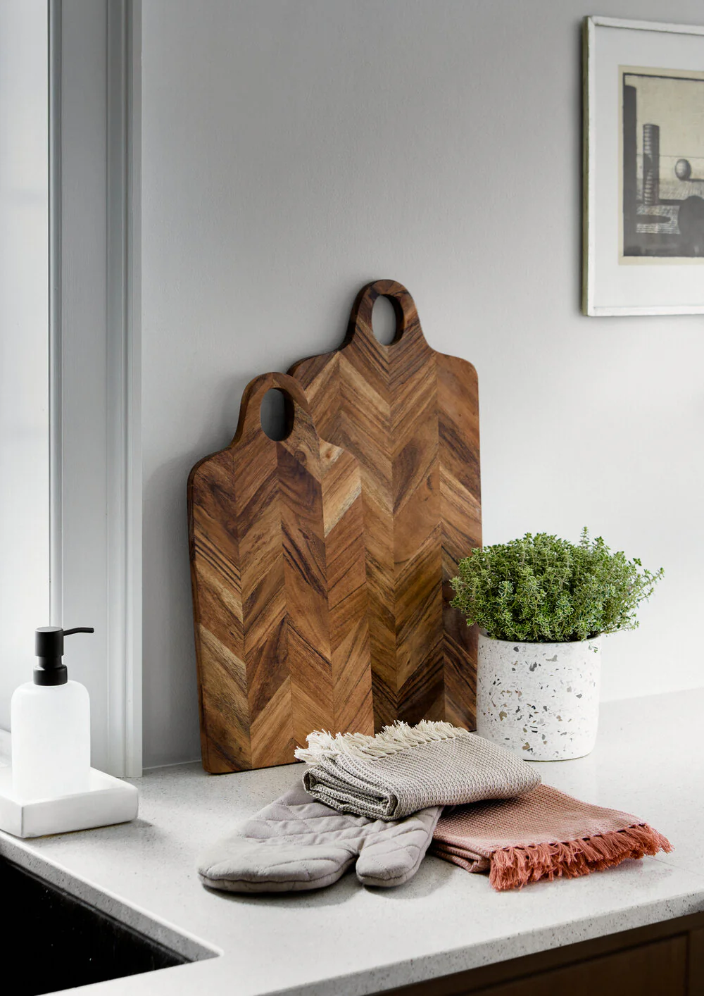 Bahne Interior  Two tone viskestykke med frynser - Bark