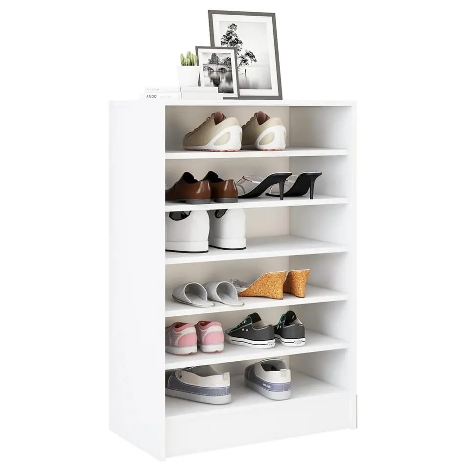 vidaXL - Schoenenkast - Wit - Bewerkt hout - 60 x 35 x 92 cm