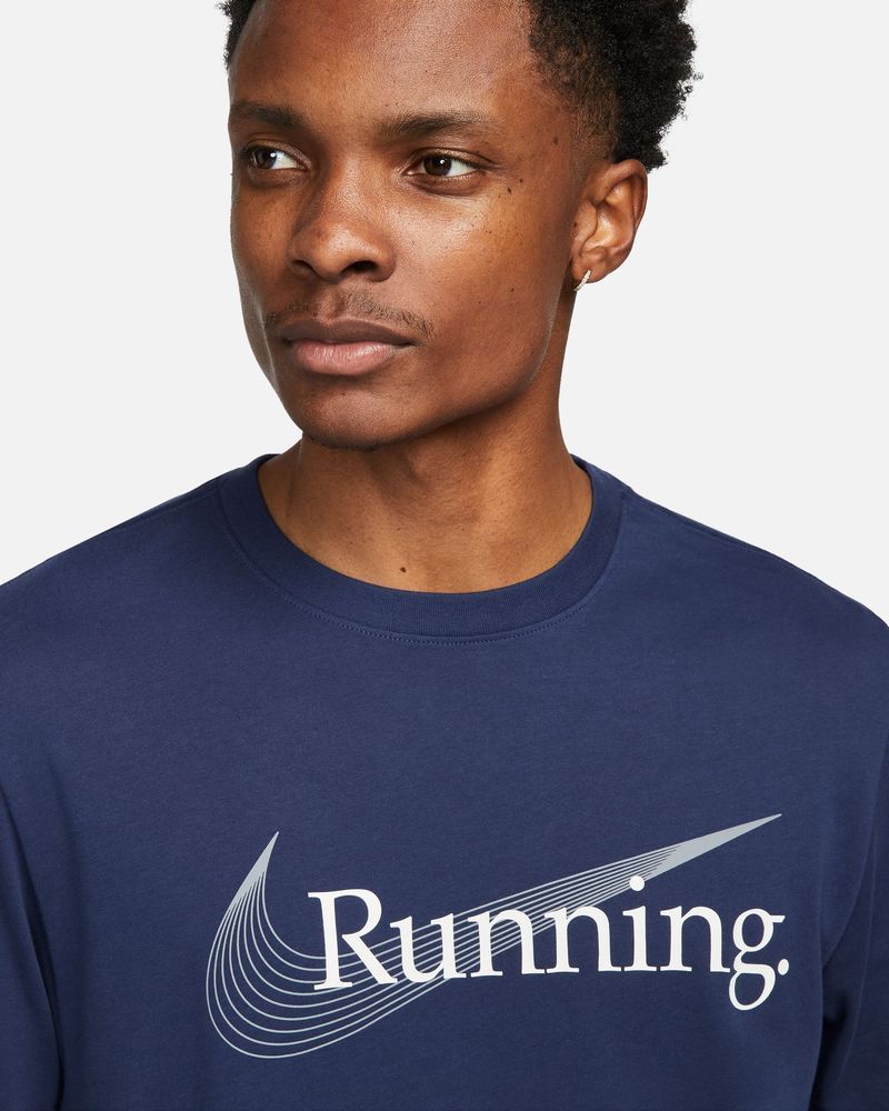 T-shirt de running Nike Dri-FIT Bleu Marine pour homme