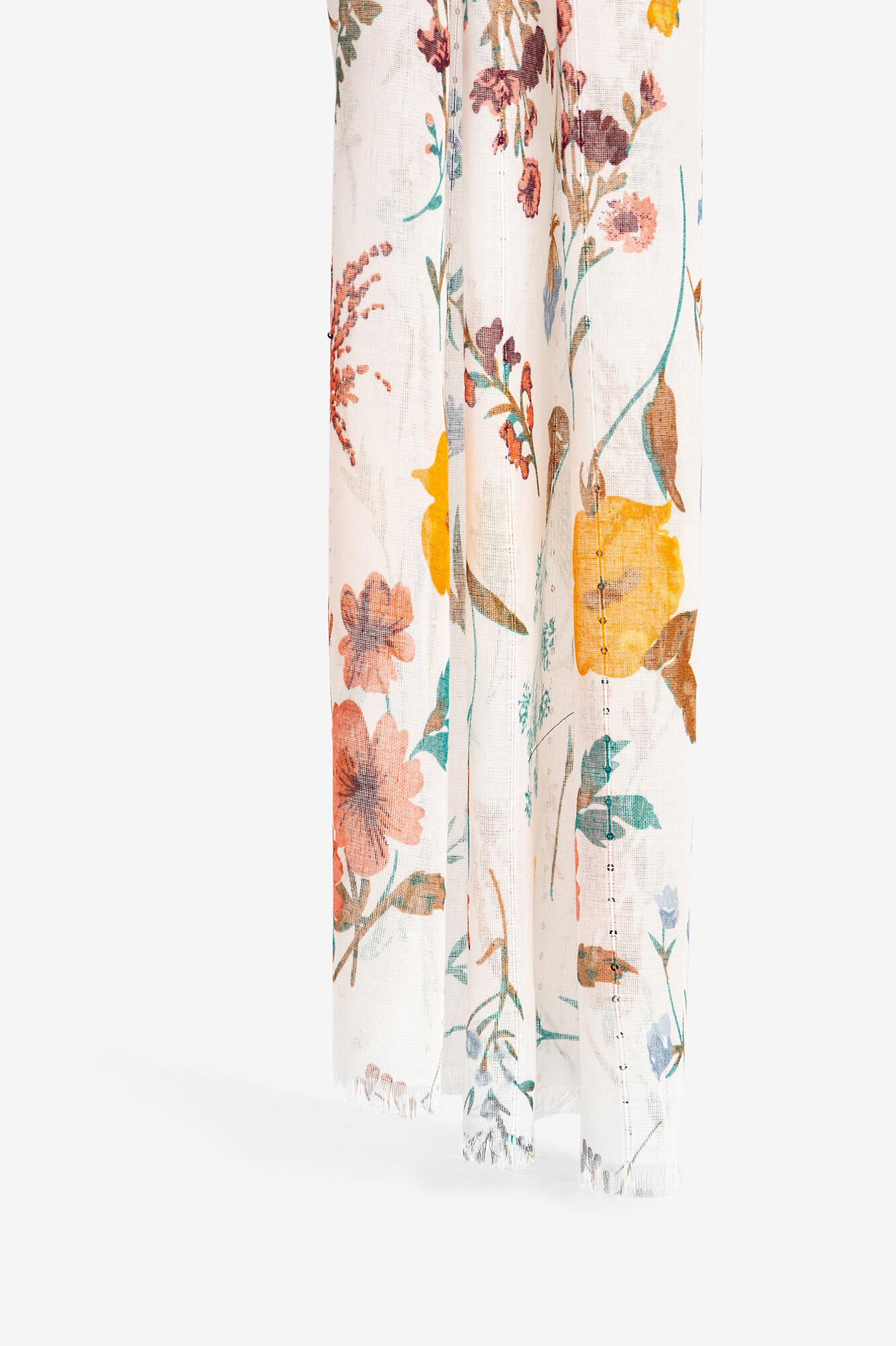 Pañuelo estampado retangular - Bege