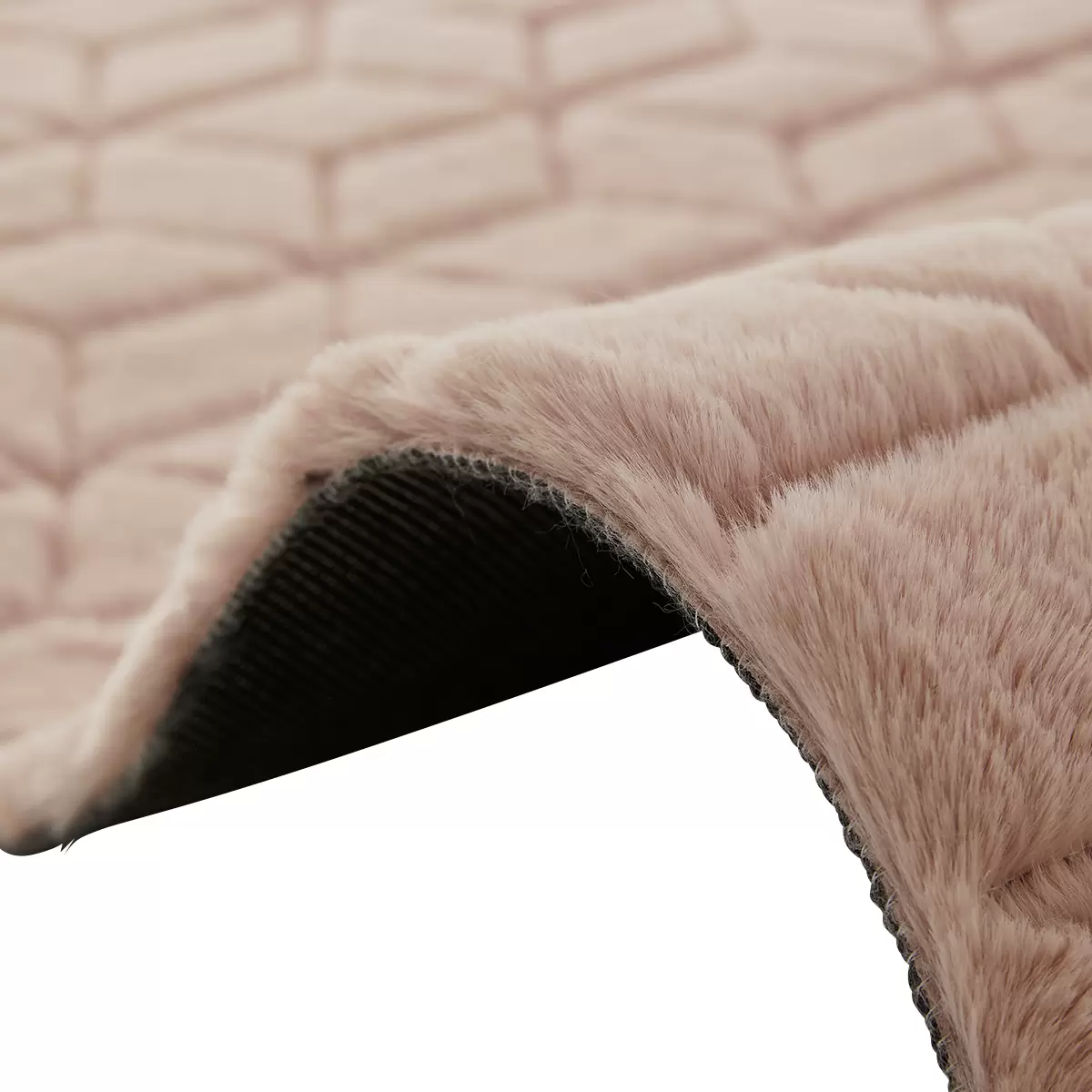 Hochflorteppich Buggy Quilt Rosa
