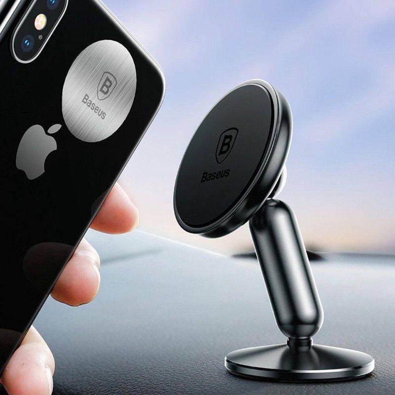 Baseus Magnetische Dashboard Telefoonhouder Met Magneet en Zuignap Zwart