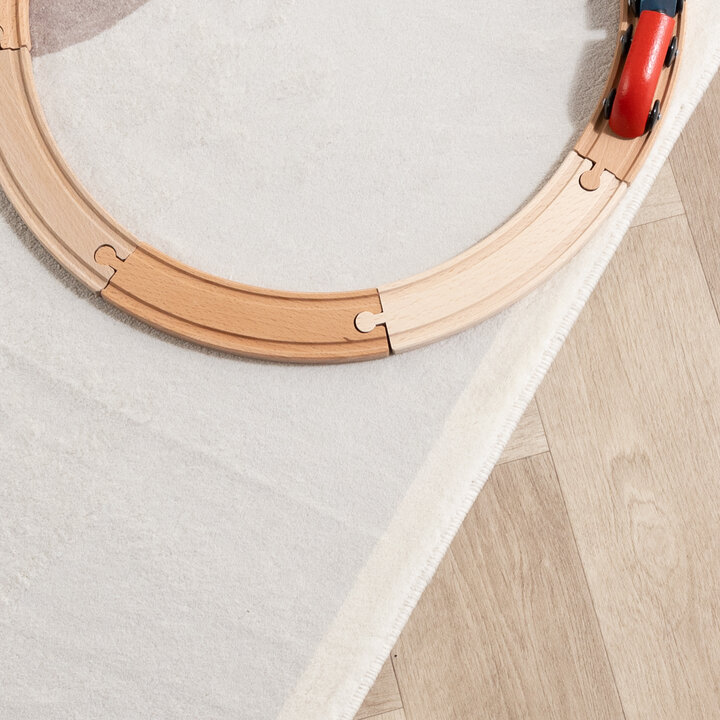 Wasbaar kindervloerkleed- Simba Bear Beige