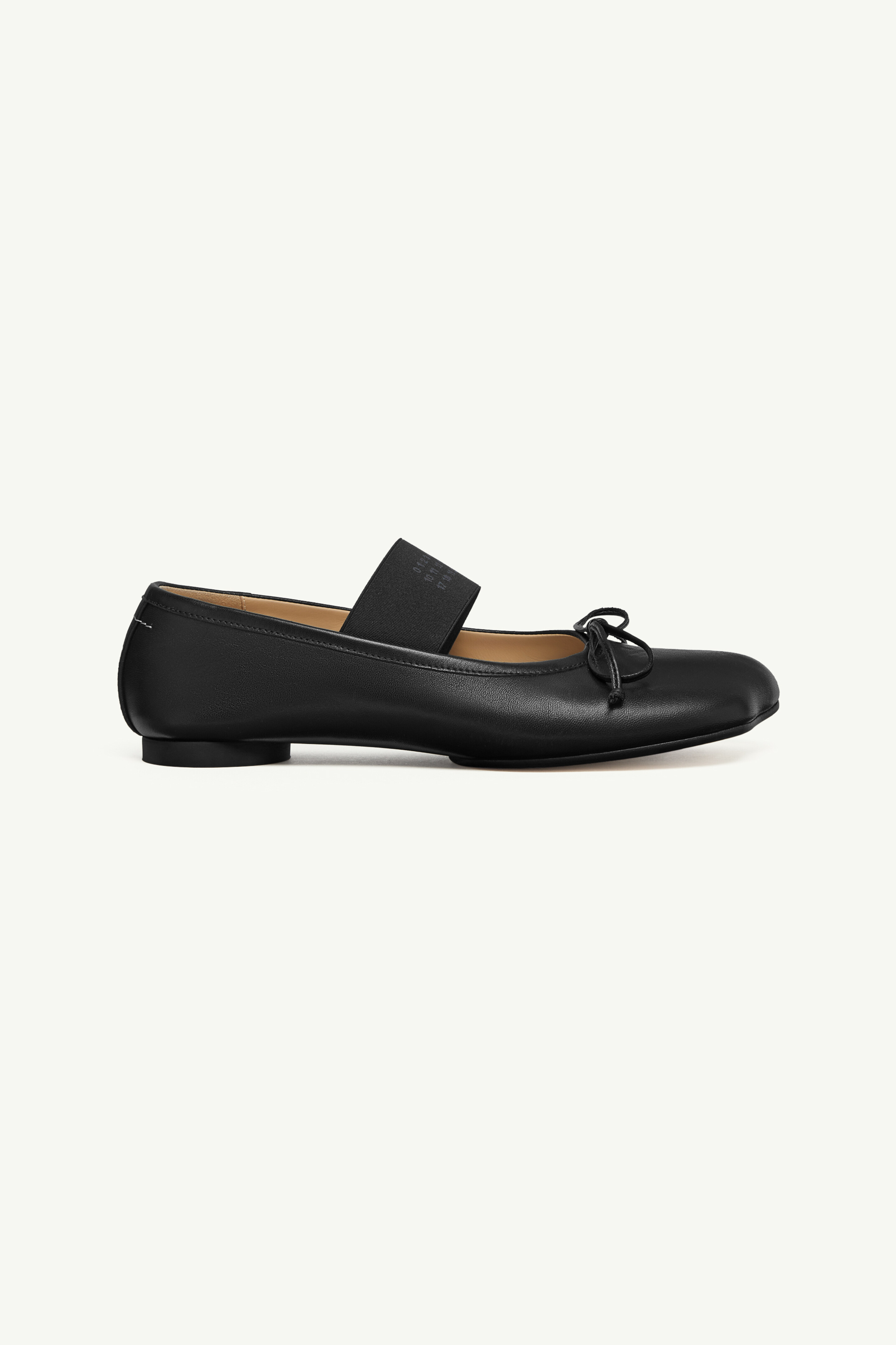 Ballerines Anatomic Numeric en cuir d'ovin pour femme | MM6 Noir