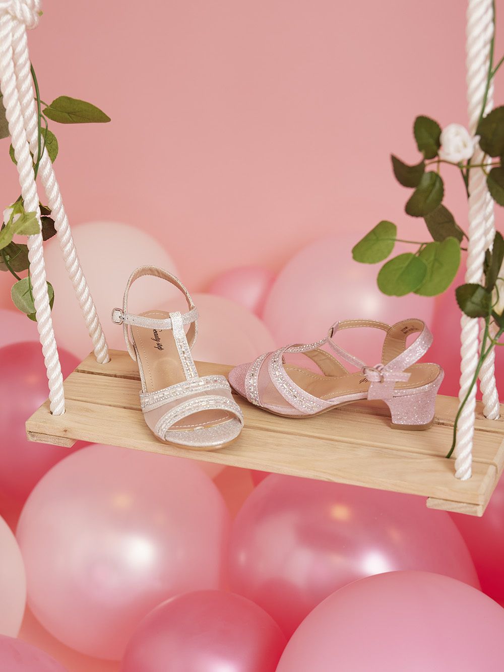 Glitter  sandal med hel