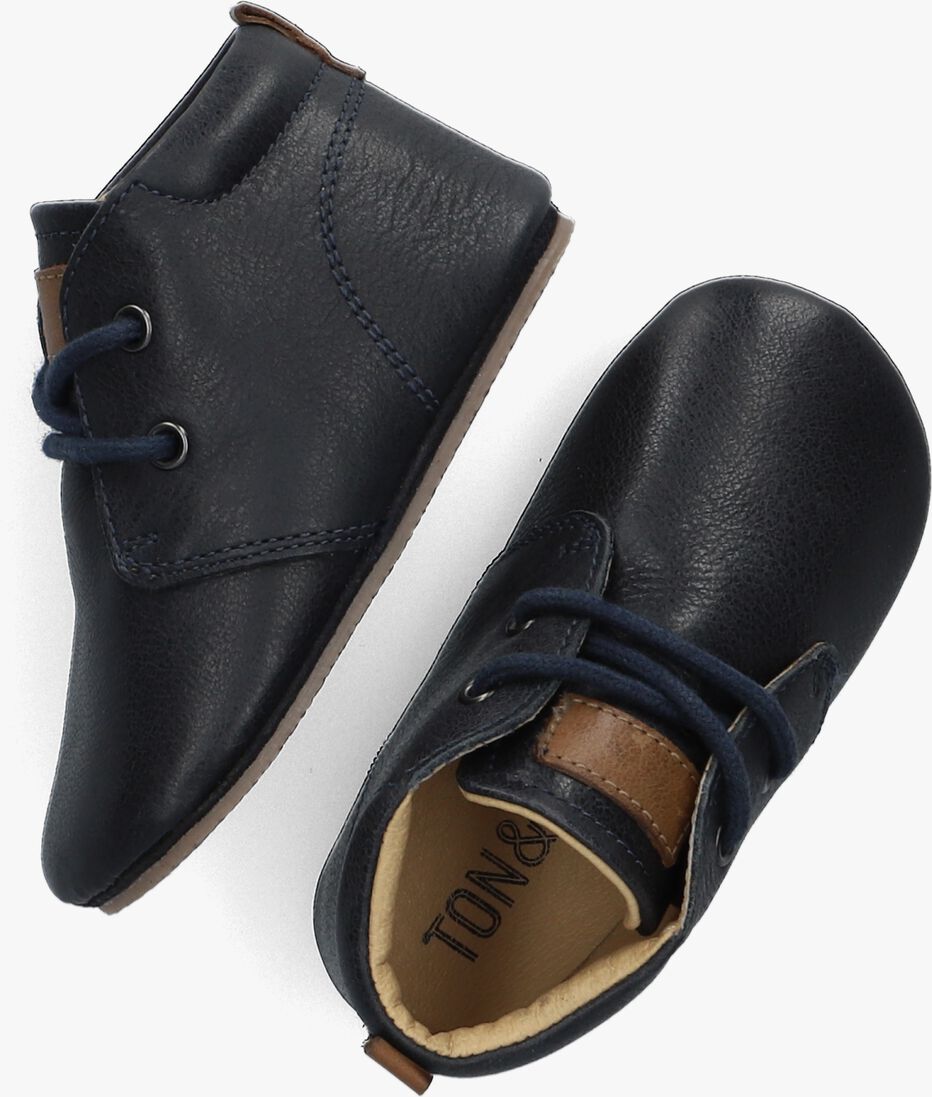 TON & TON blauwe ton & ton babyschoenen abbe