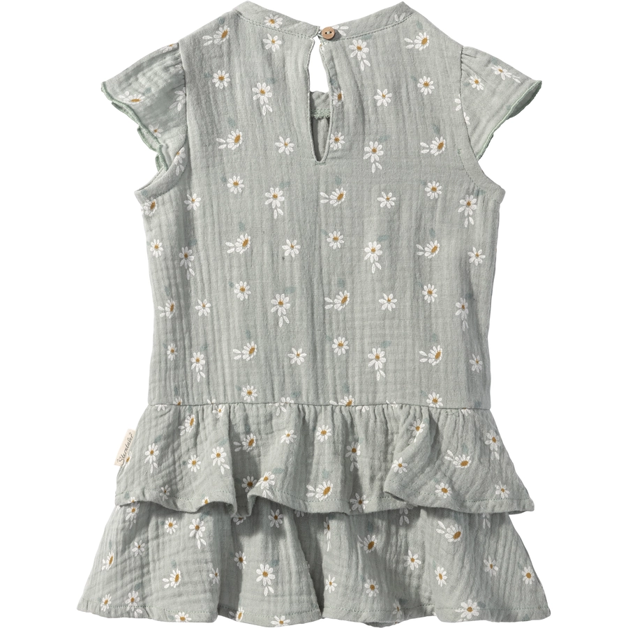 Sterntaler Babykleid Blümchen steingrün
