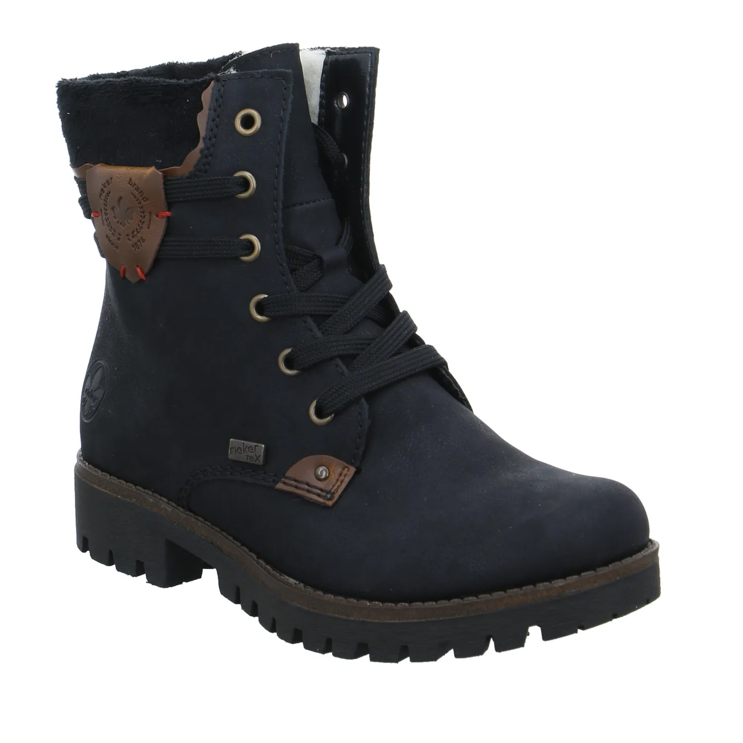 RIEKER Boot Schwarz Lederimitat  Rieker-TEX